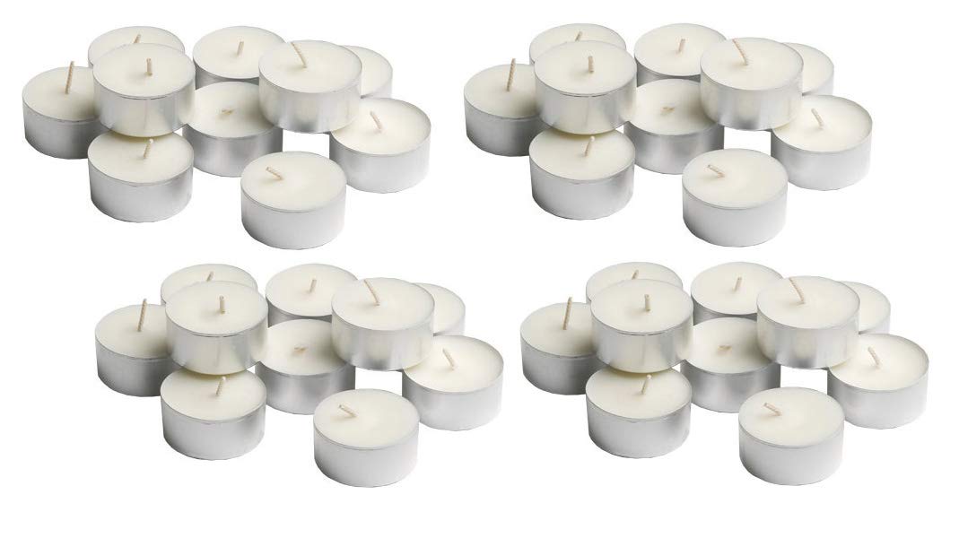 LUCES White Colour Refined Wax Tealight Candles Floating t-lite for Regular Parties Special Occasions Home Dinner Table Set of 100