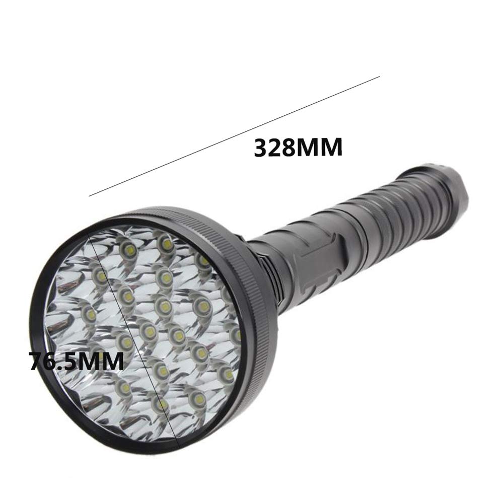 SST40 Lampe de poche puissante Trois modes d'éclairage Torche longue