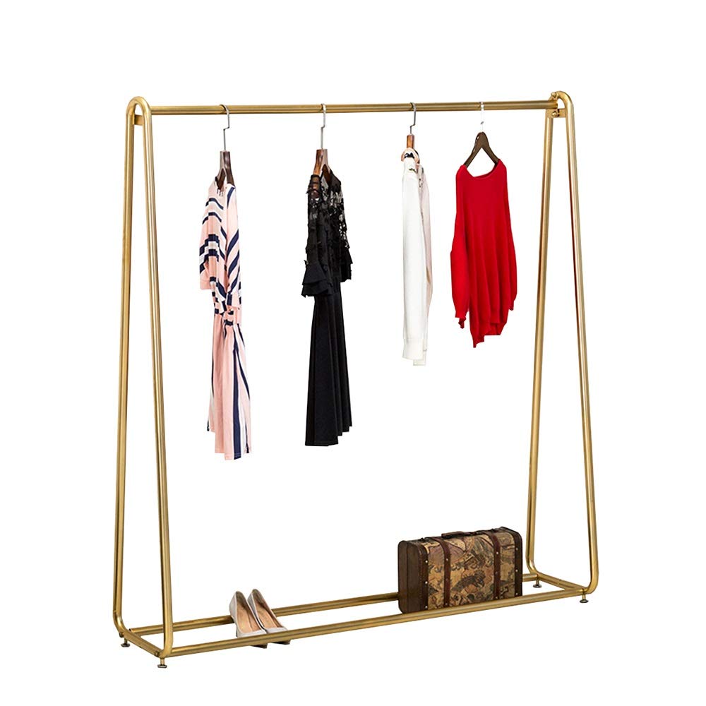 Haushaltswaren im nordischen Stil, strapazierfähige Kleidung, Kleiderstange, Kleiderstange, Kleiderstange, Metall, Kleiderstange, Gold, Last 260 Lb (Size : 80×40×130cm)