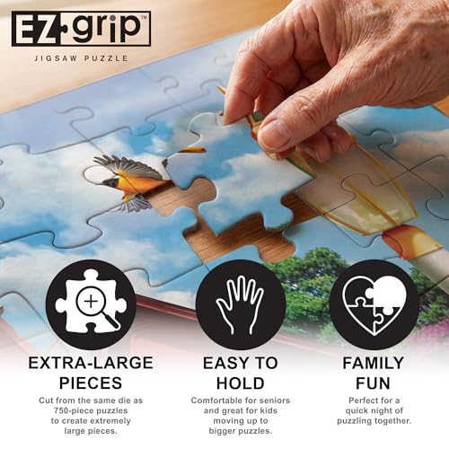 Image of Masterpieces 300 Piece EZ Grip Jigsaw Puzzle - Goldmane Farms - 18 inchx24 inch