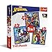 Trefl 20 à 50 Pièces 3 Sets pour Les Enfants à partir de 3 Ans Puzzle, 34841, Force de l'araignée Marvel Spiderman