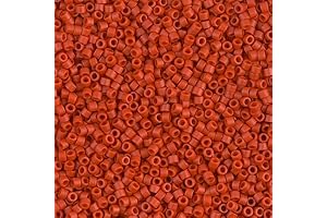 Miyuki 11/0 Delica Cylinder Seed Beads in Radiant Cinnabar