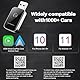 Wireless CarPlay Adapter,2 In 1 Wireless CarPlay für iOS und Android Auto,2025 Verbesserte Konvertiten,die an Drahtloses Carplay Verkabelt Wurden,für Autos von 2016+ für iOS 10+/Android 11+