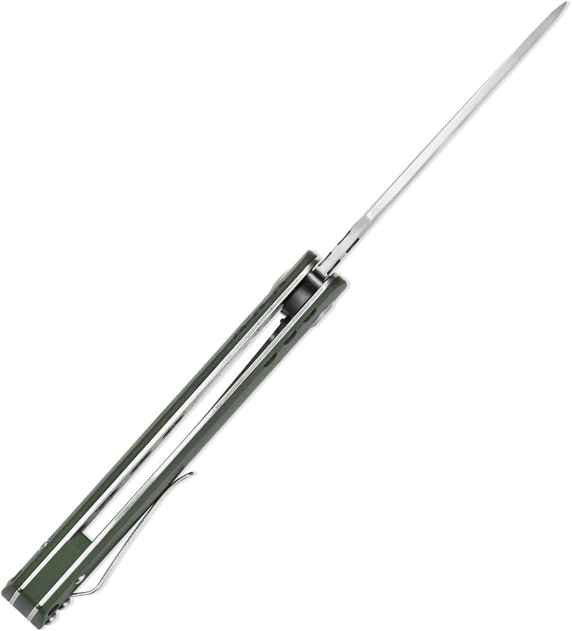 Sitivien ST101 Folding Knife, D2 Steel Blade+G10 Handle Tool Knife, EDC Pocket Knife for Outdoor, Camping, Hunting, Survival (Army green)