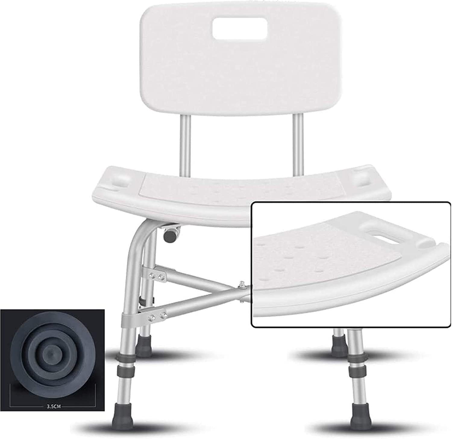 Silla de Ducha para bañera, con Respaldo de Brazos, Asiento de Ducha Resistente para Personas Mayores, Taburete de Ducha para Mujeres Embarazadas con discapacidad, Taburete de Ducha Auxiliar
