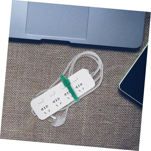 BESTYASH 100 piezas de bridas de gancho y bucle para cables para electrónica reutilizables, organizadores de cables verdes 12 mm x 300 mm miniatura 7