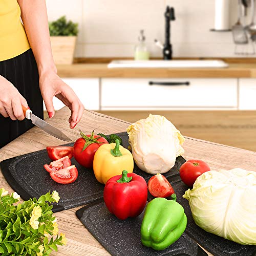 Haomacro Schneidebretter Set aus Kunststoff, 3-teiliges Set für die Küche
