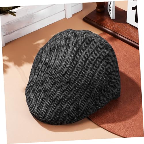 BESPORTBLE Boys Classic Newsboy Cap Vintage Beret Hat for Kids Stylish Toddler Flat Hat Herringbone Design Winter Accessory for Children Multi4