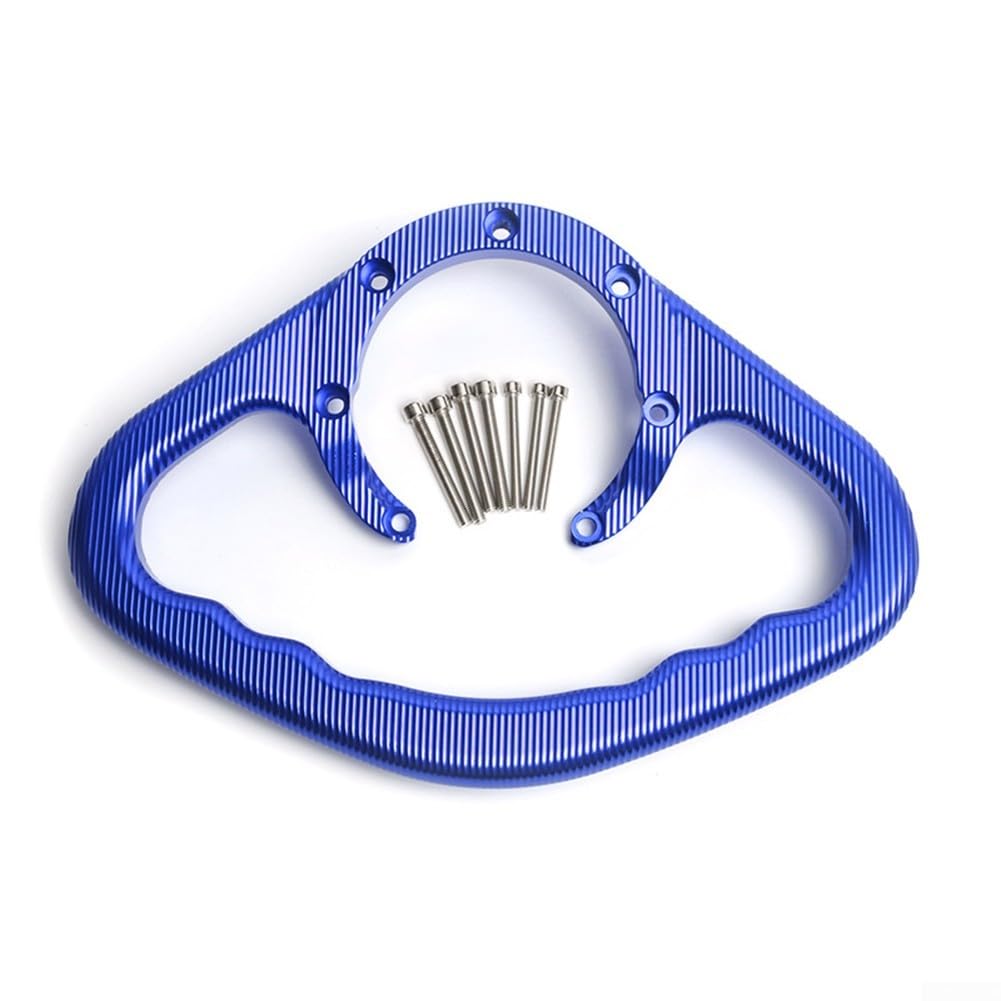 Maniglia di sicurezza per serbatoio moto, in alluminio CNC, per Honda CBR600 CBR 1000RR 900RR 250RR VFR400 CB 600F VTR1000 tappo serbatoio carburante bracciolo passeggero (blu)