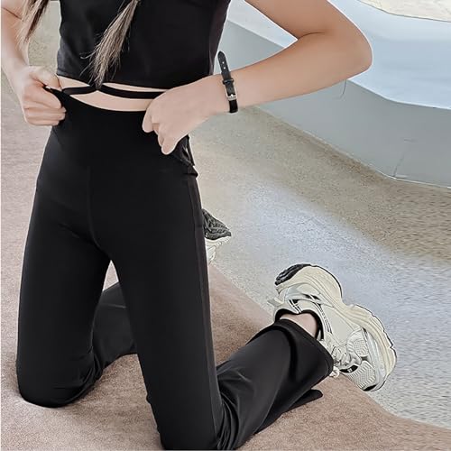 Kids Girls Comfy Stretch High Waisted Yoga Leggings Girls Solid Wide Leg Bell Bottom Straight 4t Toddler Girl Clothes4