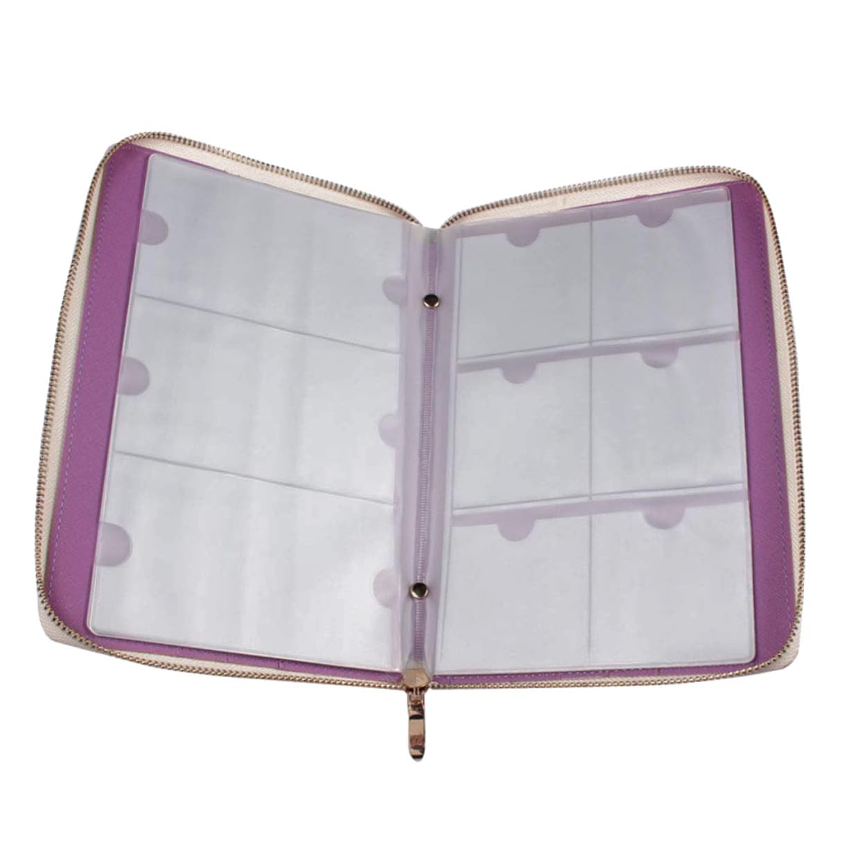 Estuche para Placas de Decoración de Uñas Diseño de Cremallera, Capacidad para 72 Plantillas de Nail Stamping, Material Pu y Aleación Resistente para Manicura