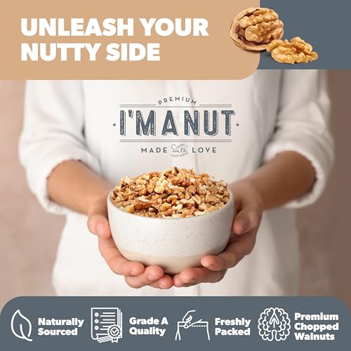 Image of Premium Raw Chopped Walnuts 48oz (3 lb) - 100% Natural, No-PPO, Non-GMO, Batch-Tested Gluten & Peanut Free, Kosher, Small Batch Quality (Pack of 2)