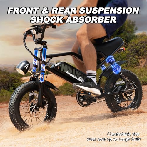 VDL Mountain Electric Bike for Teens/Adults, 16″ Fat Tire