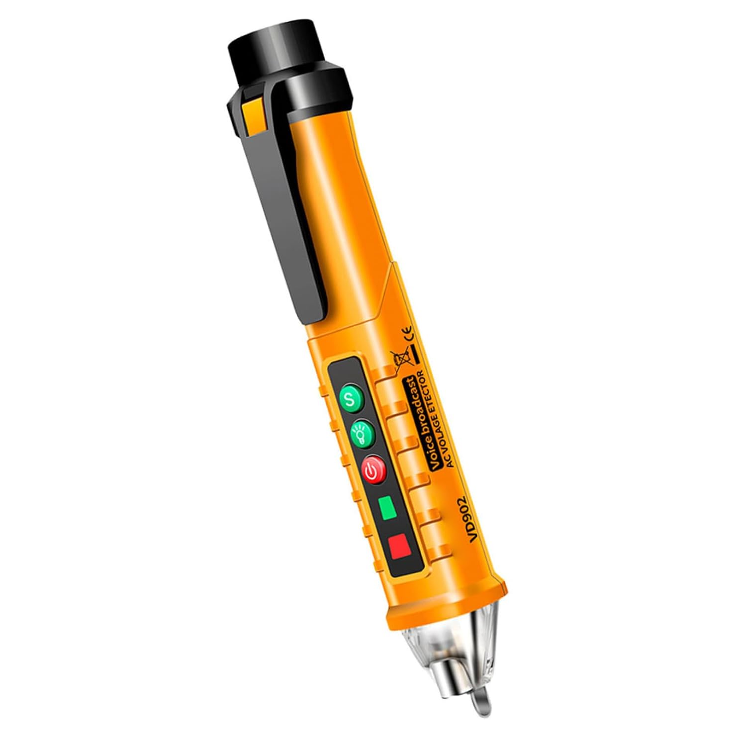 Cabilock Non-Contact Voltage Detector Pen Electrician Tool Voice Broadcast Flashlight Voltage Tester Circuit Tester High Sensitivity Easy to Use