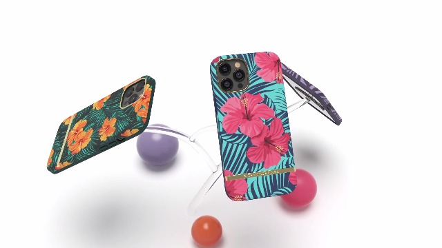 RICHMOND & FINCH 44946 Custodia per telefono progettata per iPhone 13 Pro Max, custodia a doppio blocco, testata contro le cadute, bordi rialzati resistenti agli urti, custodia protettiva, Cheeta blu