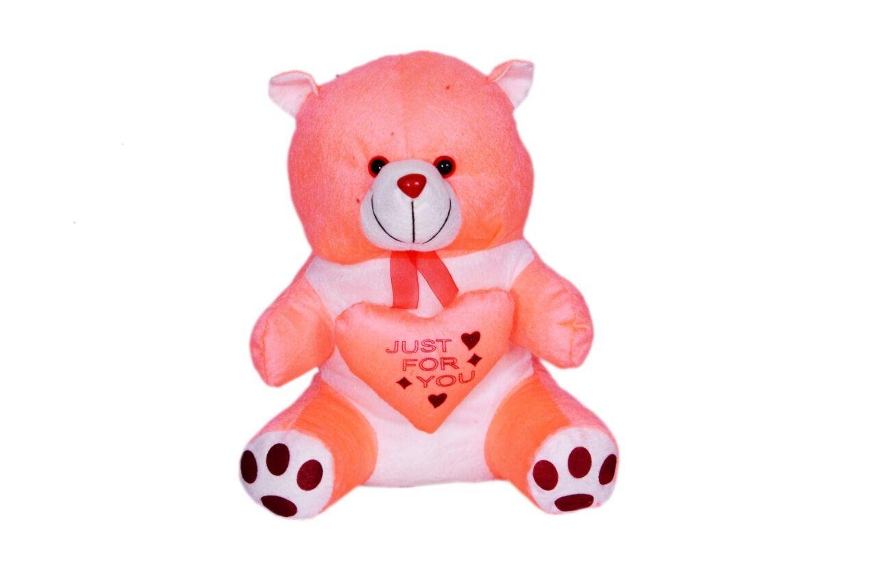 Jainex 40 cm Orange Color Soft Toy Kids Loveable Teddy Bear Just for You (Set of 2)