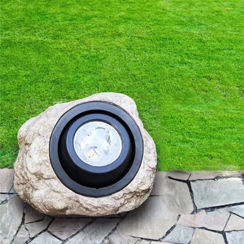 Lampe solaire de jardin roche super lumineuse et décoration étanche