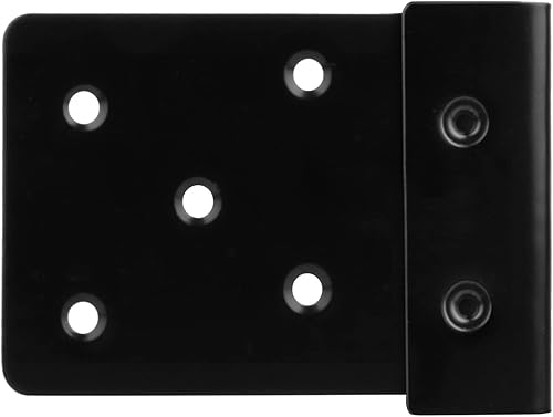 Miniatura 10 de GBGS 4 juegos de soporte de ranura de doble gancho, acero laminado en frío de 5 x 4  pulgadas, grosor de 0.07 pulgadas, para riel de cama, ganchos