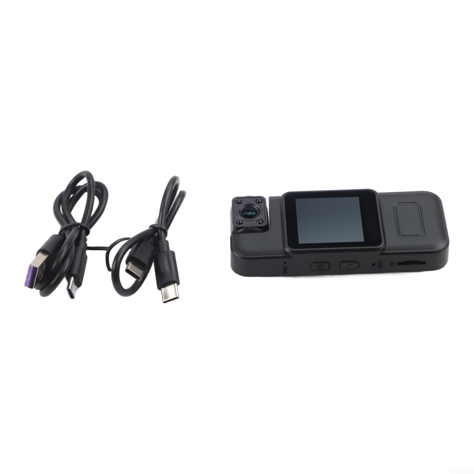 Body Cam portatile 4K con display da 1,54 pollici, obiettivo rotante a 180°, WiFi e funzione di visione notturna, fotocamera di registrazione compatta con batteria da 1000 mAh