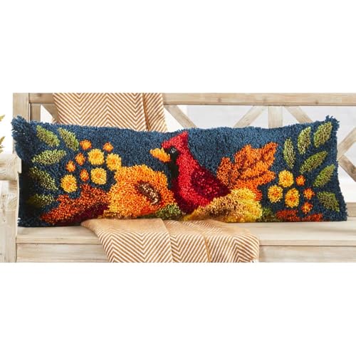 Herrschners Fall Splendor Bench Pillow Latch Hook Kit