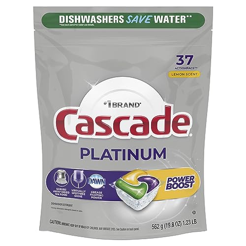 Cascade Platinum Power Boost Dishwasher Pods, Dishwasher Detergen...