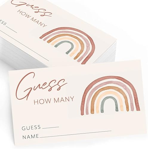 Miniatura 10 de Printed Party Invitaciones y sobres para baby shower, juego de 30, temática boho arcoíris