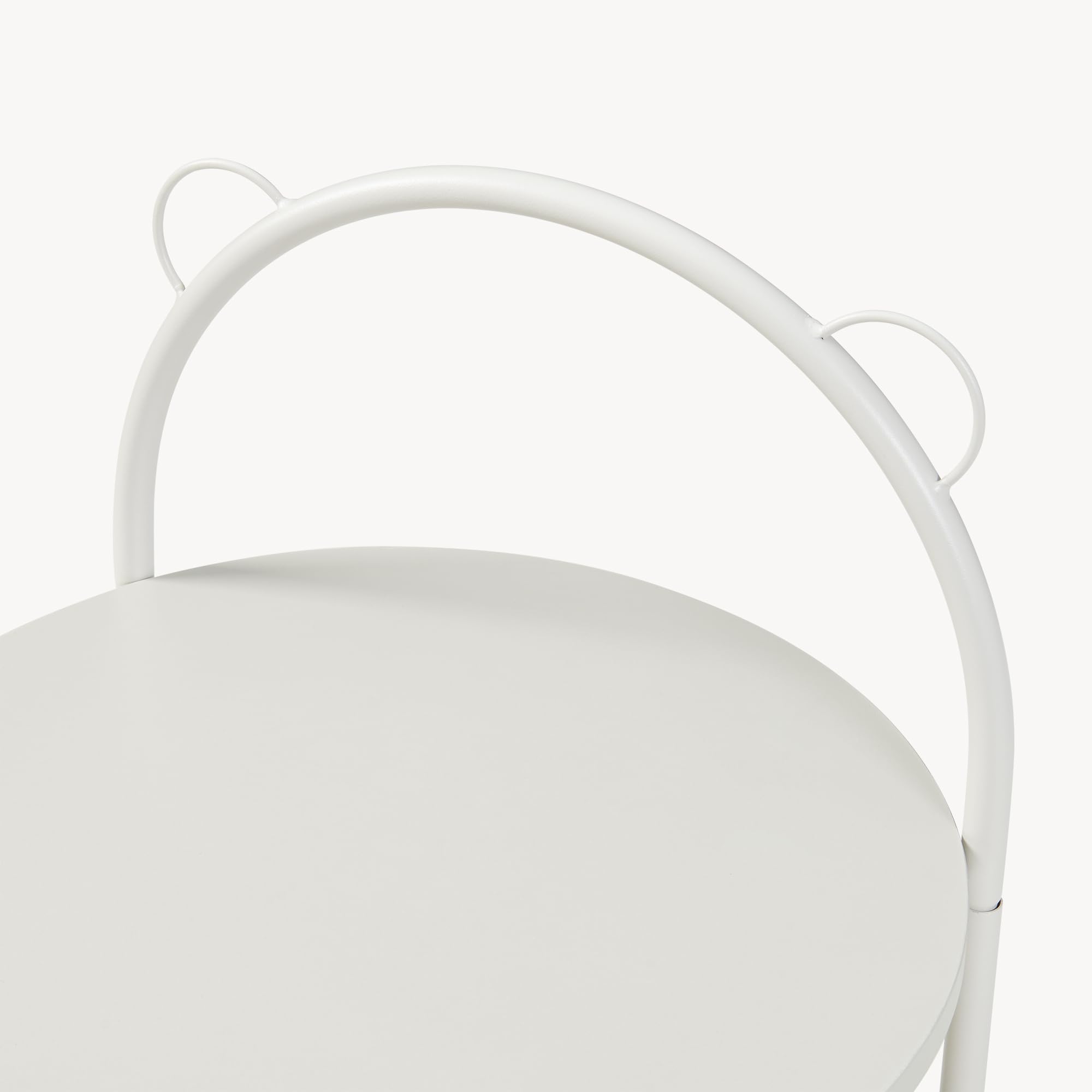[en.casa] Carro de Servicio Jässaatka de 2 Niveles Carrito de Restaurante Estantería de Baño con 2 Estantes en Forma Redonda y 3 Ruedas Carrito de Cocina Versátil Metal 76 x Ø 40 cm - Gris