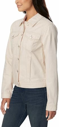 Buffalo David Bitton Womens Classic Denim Jacket (as1, alpha, m, regular, regular, Eggshell)