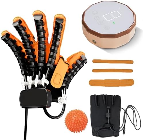 Rehabilitation Robot Gloves for Stroke & Arthritis, Hand Strengthening Device, Hemiplegia Therapy, Relieve Stiffness, Hand Exerciser Aid (Size S, Left Hand)