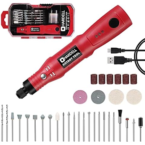 HARDELL Mini Cordless Rotary Tool,3-Speed Power Rotary Tool Equipped with USB Charging and Accessories, Multi-Function 3.7V Rotary Tool Kit for Sanding,Polishing,Drilling,Etching,Engraving,DIY Crafts Cover