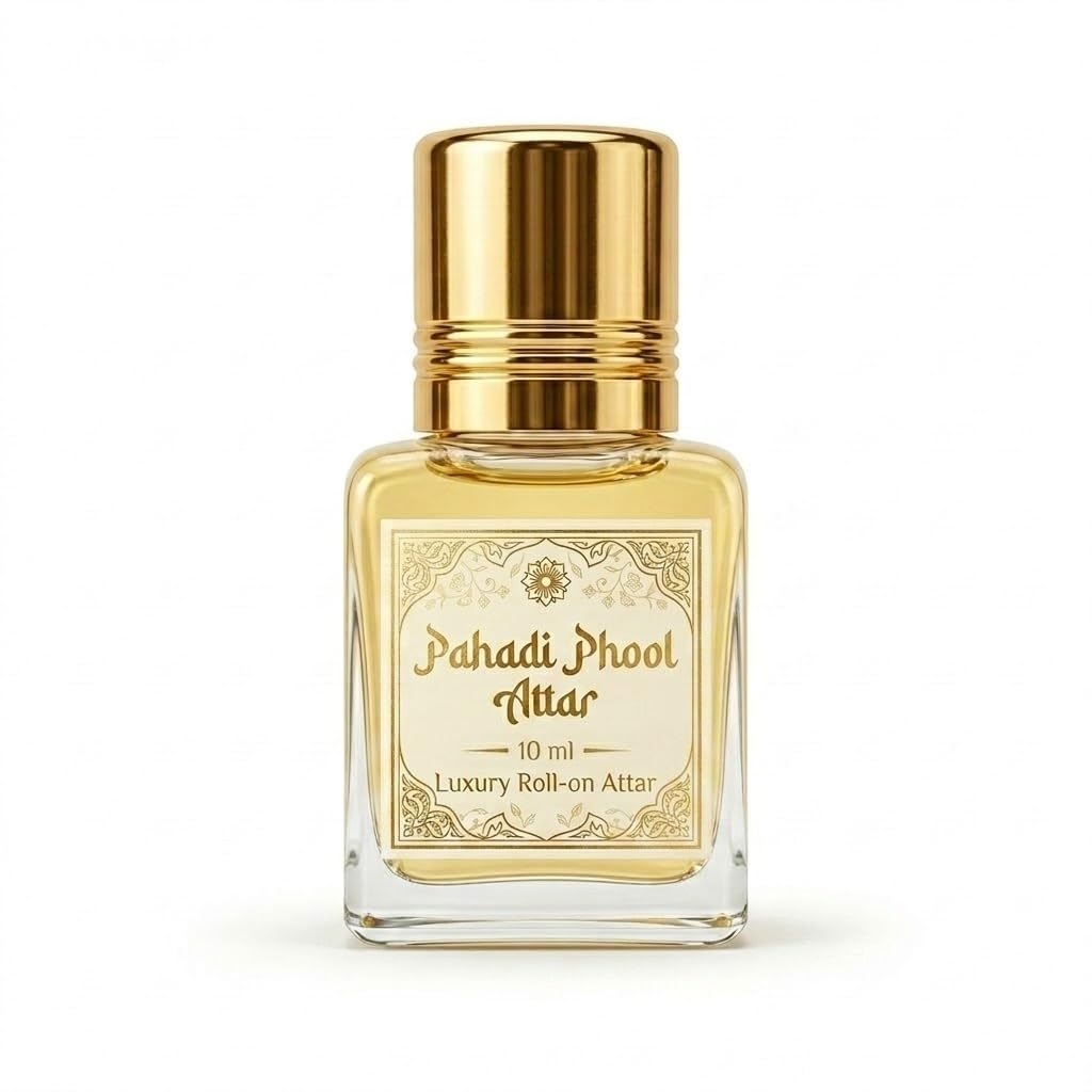 Pahadi Phool Organic Attar Roll-On – 10ml (1 Tola) Pure & Natural Fragrance Oil for Men & Women | Ideal for Special Occasions & Gifting | Light Floral Scent | Asli Pahadi Attar-image-42