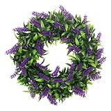 Front Door Wreaths for Front Door Decor Lavender Mofeito 14 Inch Summer Door Wreath, Farmhouse Wall