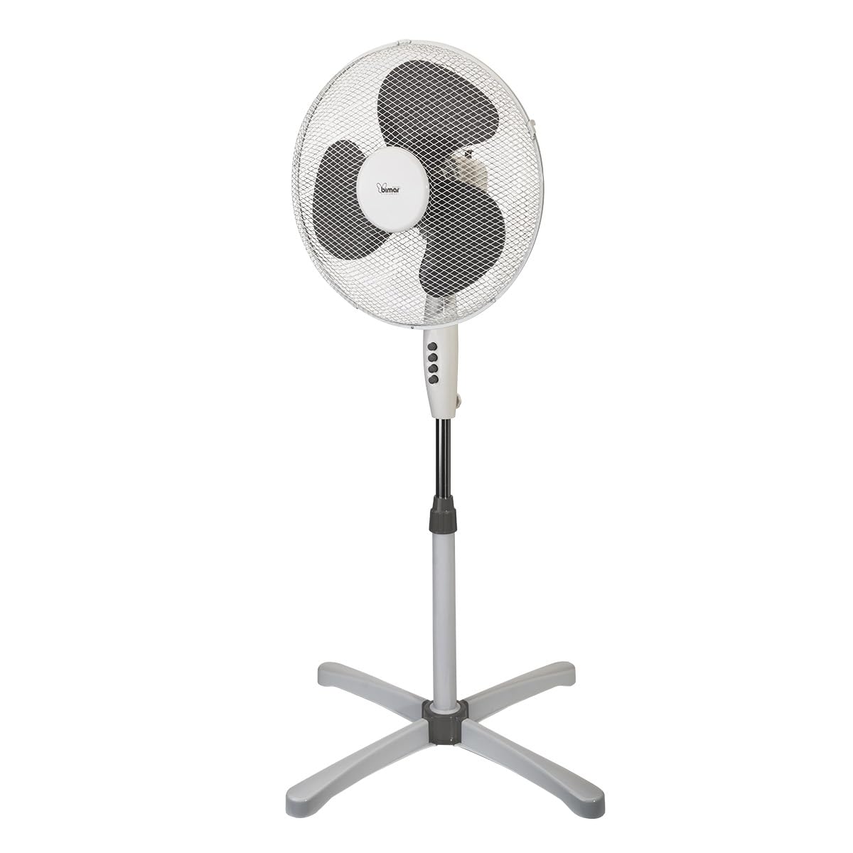 bimar VP416 Ventilatore, Ventilatore a piantana,Ventilatore da pavimento Altezza Regolabile, Elica Ø 40 cm con 3 Pale, Selettore 3 Velocità, Oscillazione Dx Sx, Inclinazione Regolabile