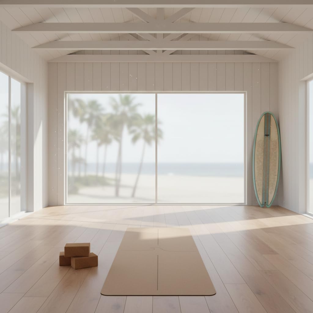 Crk's Organic Cork Yoga Mat with Recycled Natural Rubber, 4mm Thick • The Wave Mat
