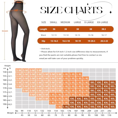 Image of X-CHENG Fleece Lined Tights Sheer Women - Fake Translucent Warm Pantyhose Leggings Sheer Thick Tights for Women