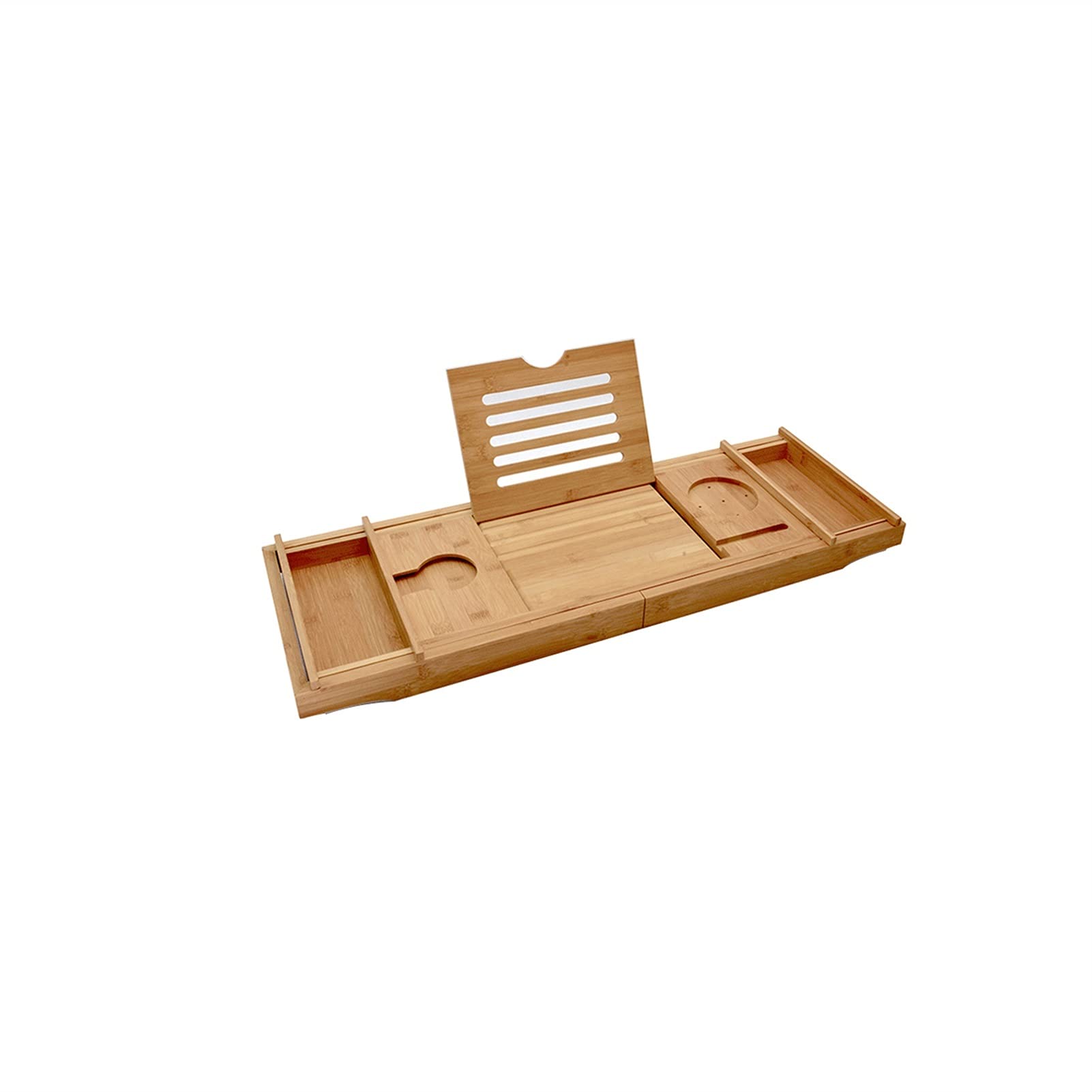 MYUYEE Storage Shelf Bamboo Over The Tub Expandable Shower And Bathtub Multifunctional Tray Storage Shelves, 108 * 23 * 5.5Cm/42.5×9.0×2.1Inch