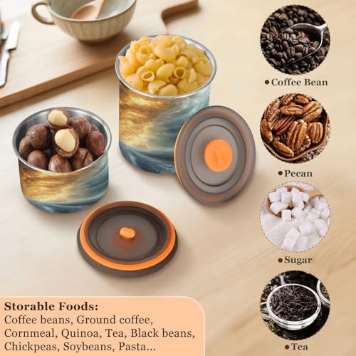 Envase hermético de acero inoxidable 500ml para café miniatura 5