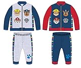 Paw Patrol Baby 2 teilig Babybekleidung für Jungen Mädchen Sweatshirts Baby Fleecejacke Langarm Oberteile Hose Trainingsanzug | Jogginganzug | Größe 3 Monate - 23 Monate (Rot, 74)