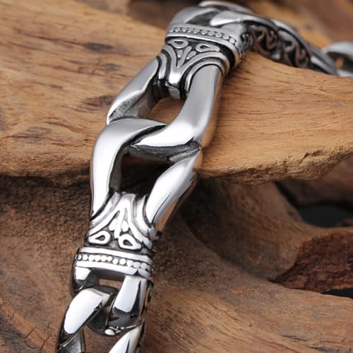 Pulsera de cuentas de acero inoxidable para hombre miniatura 5