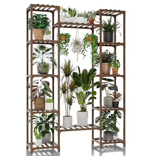 GENTINGBRO Plant Stand Indoor Outdoor 62.2“ Tall Plant Shelf Large Tiered Flower Stands for...