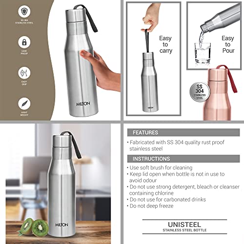 Image of Milton Go Electro Stainless Steel Electric Kettle 1500 + Super 750 Thermosteel Bottle, Super Fast Boiling with 3X Protection Kettle-Overheat, Dry Boil Protection, Leak Proof, Vacuum Insulated, Silver