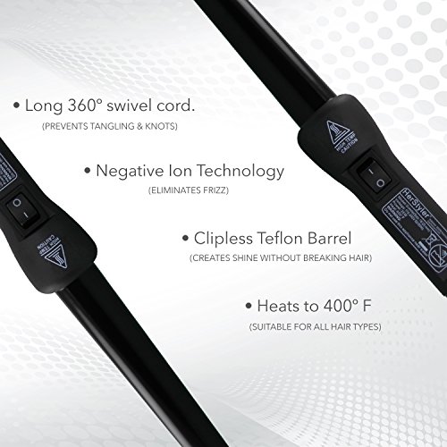 HerStyler Grande Curling Iron & Forever Flat Iron - Black miniatura 5