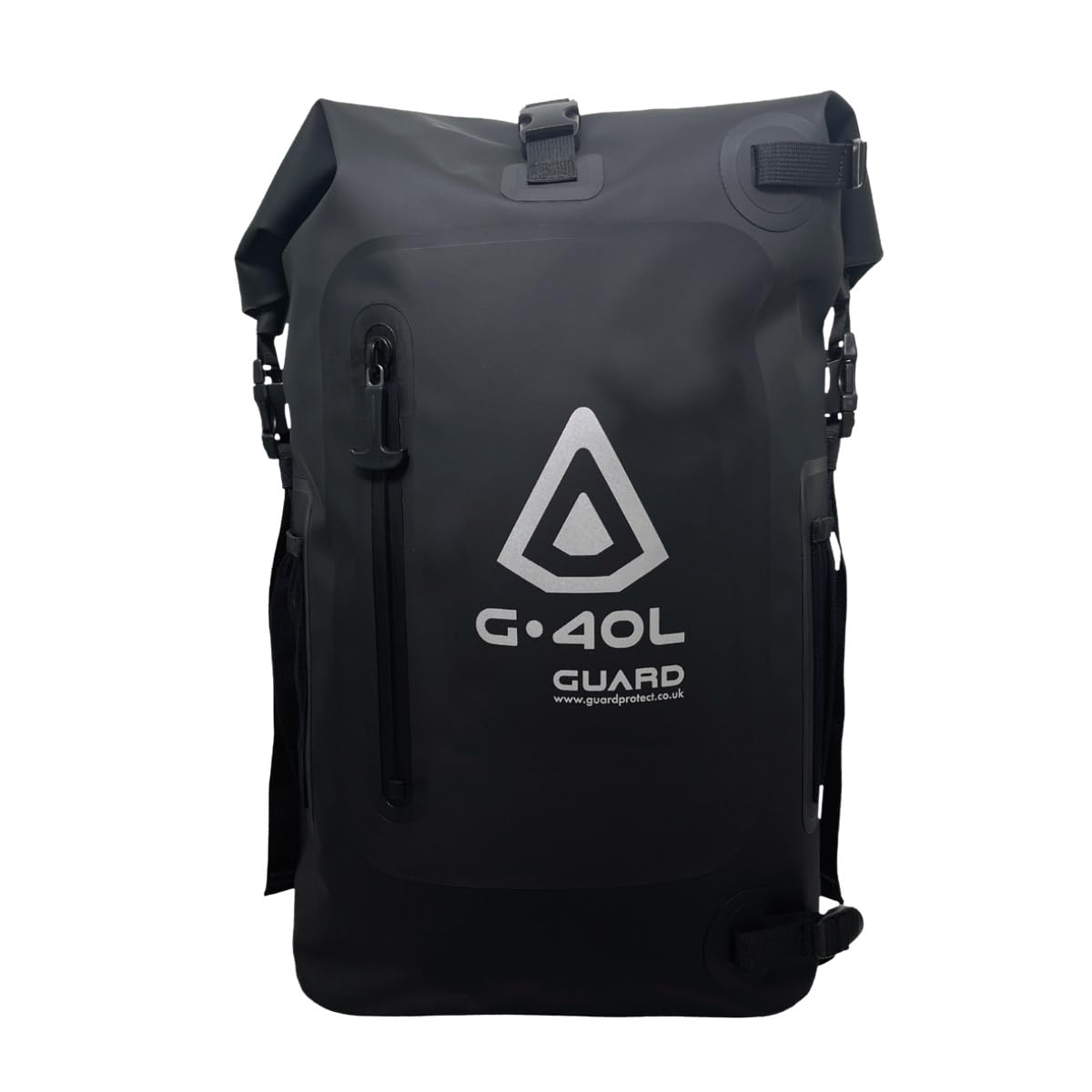 GUARD® G.40L Midnight 100% Waterproof Surfing Backpack. Massive 40 litre capacity, two internal areas, one for wet gear and one for dry gear. Ideal for surfing, paddleboarding, swimming and kayaking.