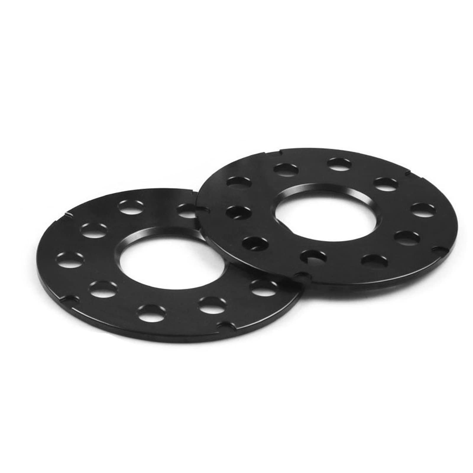 Aleación Aluminio Espaciadores Adaptadores Espaciadores De Rueda De 5mm Y 8mm para Coche para PCD 5x100 5x112 CB 57,1mm Y Pernos De Bola M14 * 1,5(5mm Black)