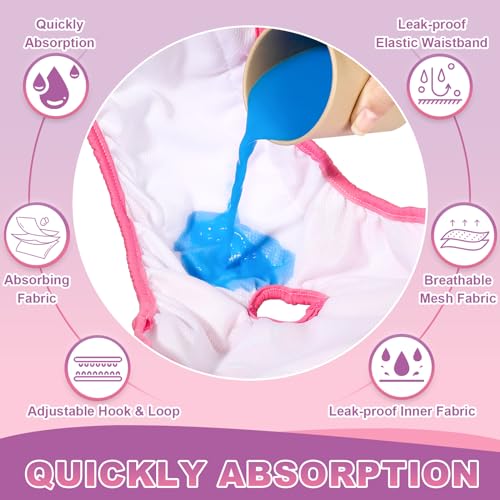 Image of XPCARE Reusable Dog Diapers - 2 Packs Absorbent, Leak-Proof for Female Dogs (Medium)