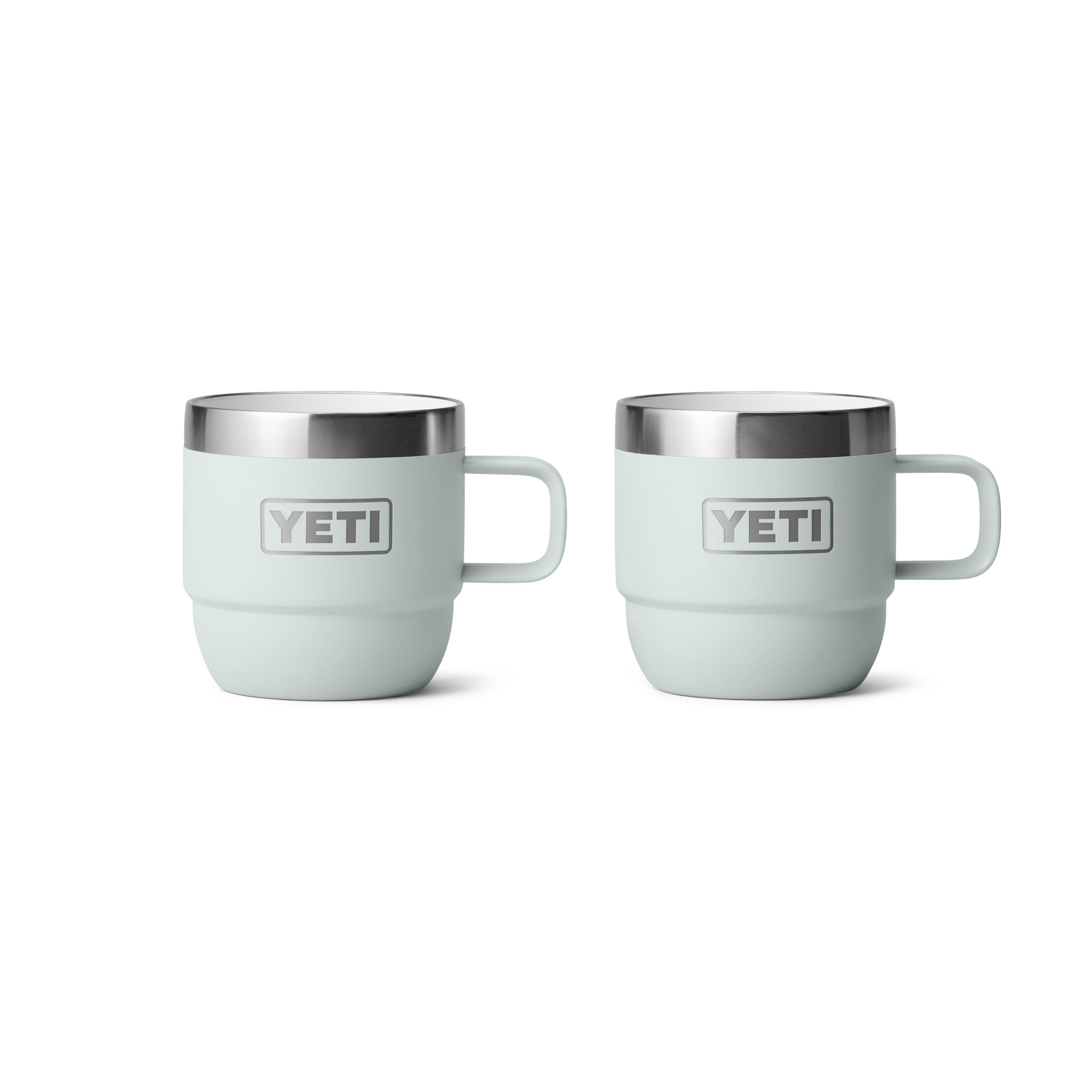 YETI Rambler 6 oz Stackable Mug, Stainless Steel, Vacuum Insulated Espresso/Coffee Mug, 2 Pack, Ridgeline
