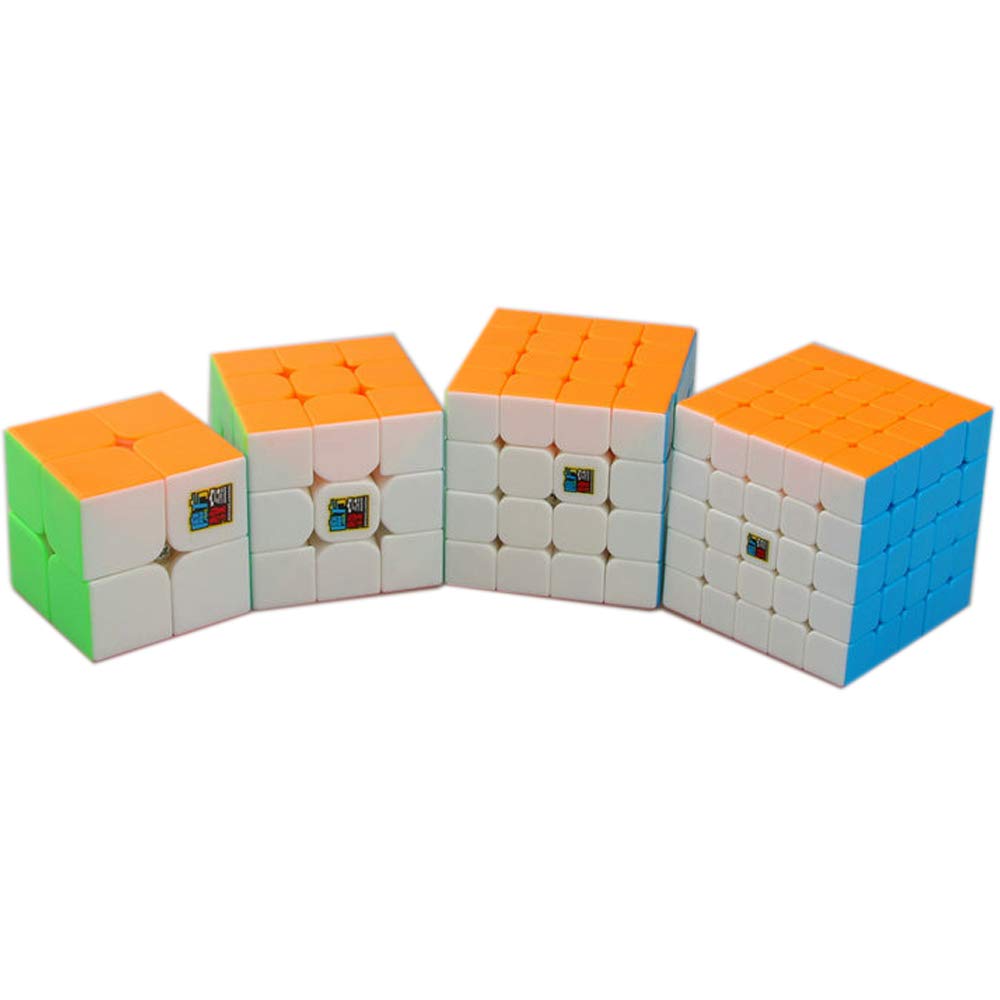 FunnyGoo MoYu MoFangJiaoShi Cubing Classroom MeiLong magic puzzles cubes Bundle 2x2 3x3 4x4 5x5 magic puzzles cubes Cubing Classroom meilong Smooth Puzzles Cube Set Stickerless Gift Packing