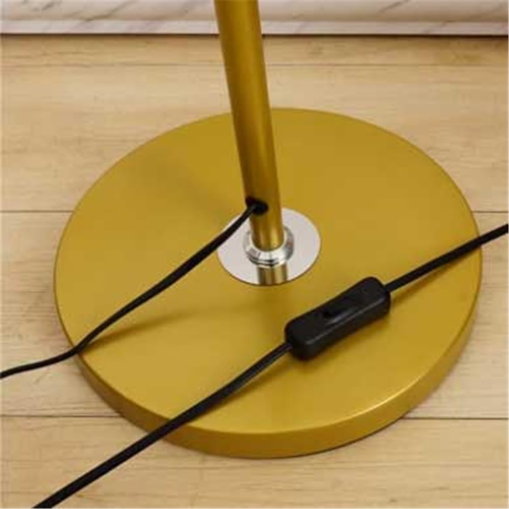 Lampa podłogowa Złota modna lampa podłogowa do salonu, gabinetu, biura, sypialni, lampy stojące z abażurem