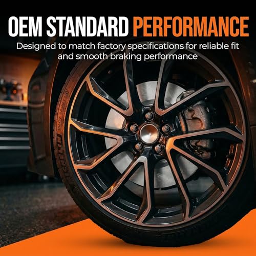 Image of MAX Advanced Brakes - Brake Kit For 2011-2015 Hyundai Sonata, 2011-2016 Kia Optima (2.4 L4 w /Manual Parking Brake)| Carbon Ceramic Brake and Rotor Kit Front and Rear| OE Replacement Brake Rotors