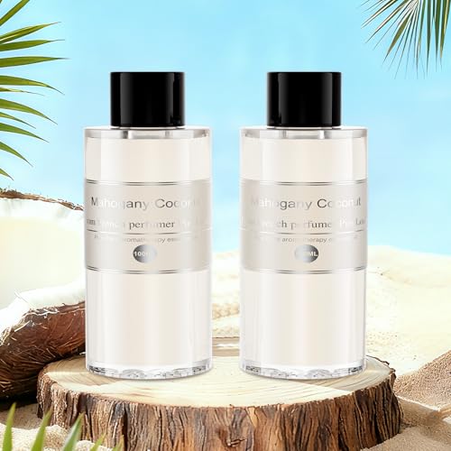 Image of Amor Lyris 2 Packs Essential Oil Refill for Smart Car Air Freshener, 3.5OZ Car Diffuser Refill, Aromatherapy Perfume Refill (4-8 Months Use), Natural Plant Extracts, Mahogany Coconut